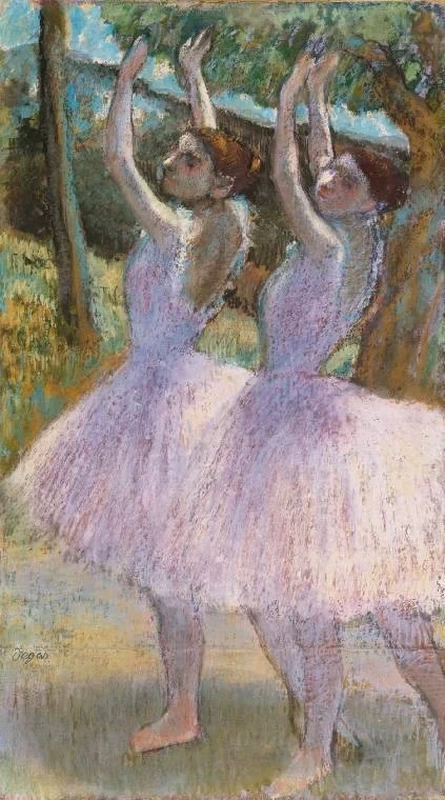 Ballerine con gonne viola, braccia alzate - Fitz Museum